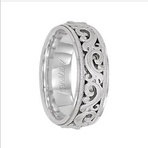 Artcarved White Gold Wedding Band with warranty